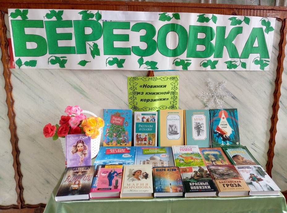 Книжная выставка “Новинки из книжной корзинки”